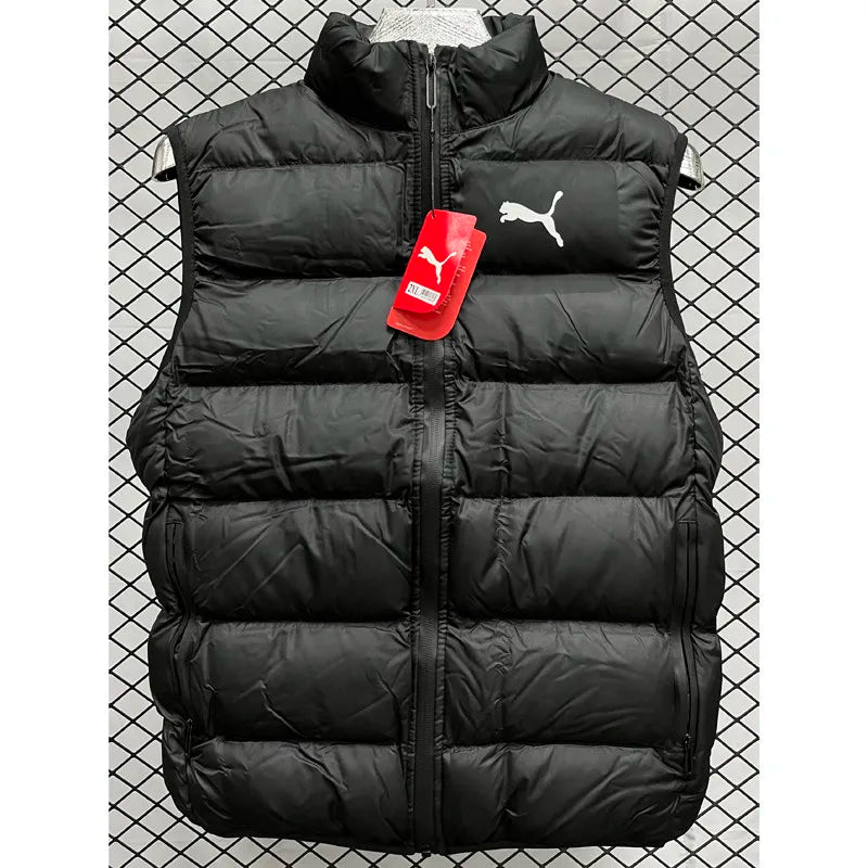 Puma Black Cotton Jacket Vest (Waistcoat)