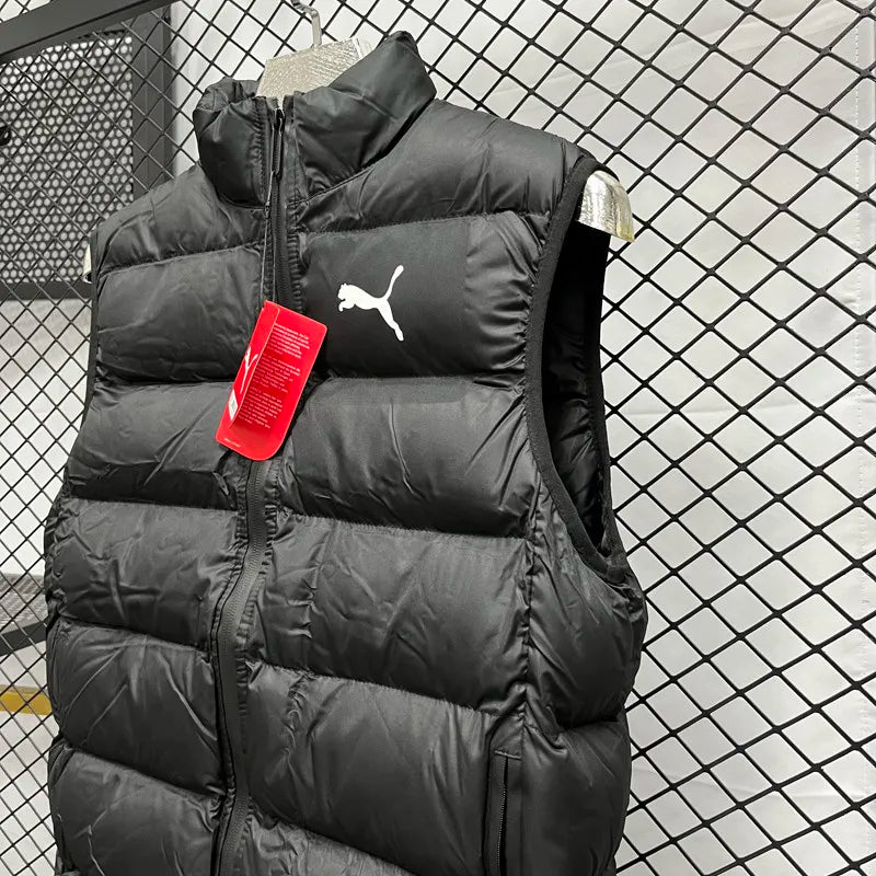 Puma Black Cotton Jacket Vest (Waistcoat)