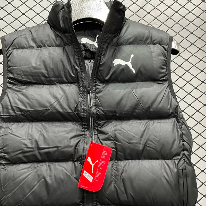 Puma Black Cotton Jacket Vest (Waistcoat)