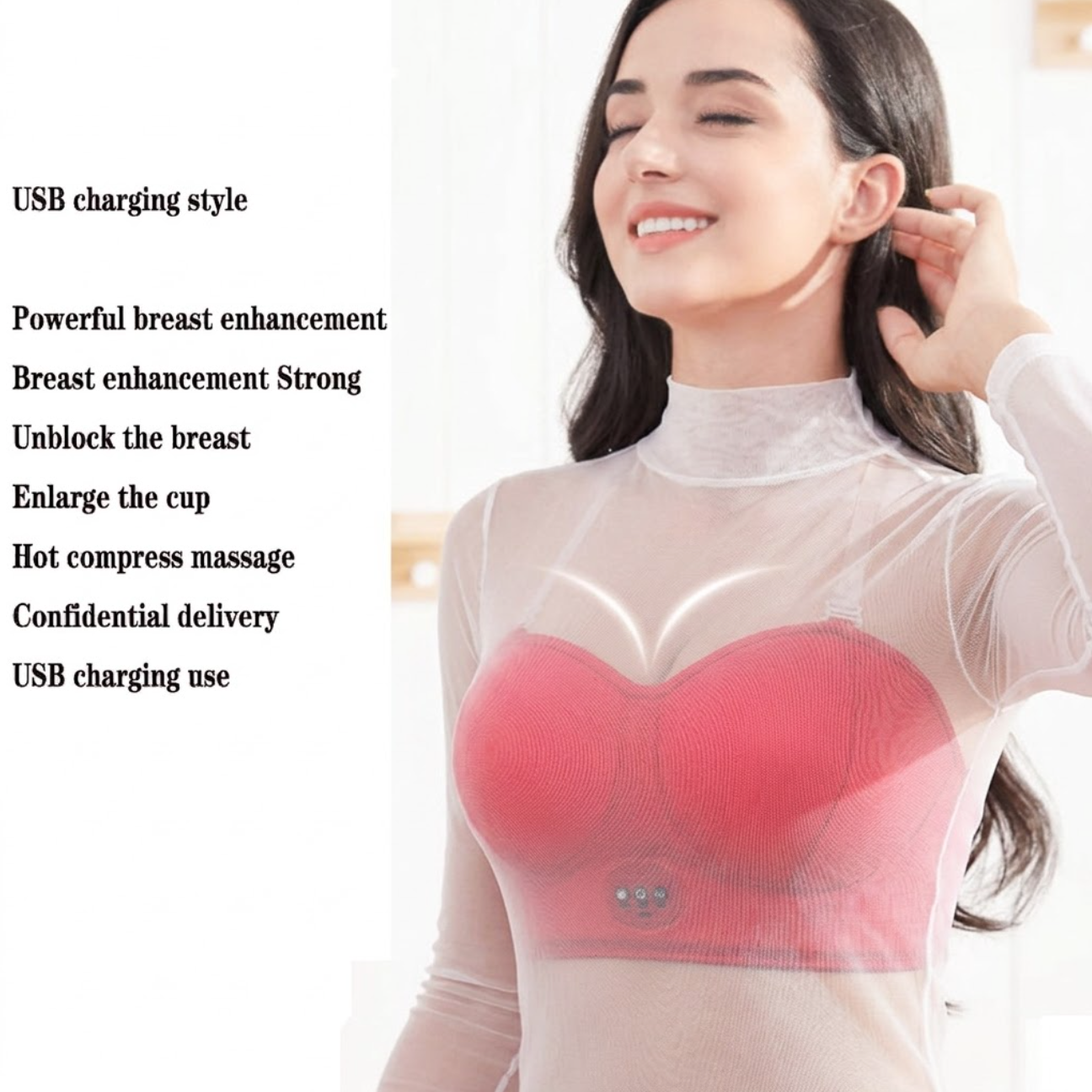 Premium Rechargeable Breast Massager for Firming, Lifting & Enhanced Circulation – Discreet Delivery