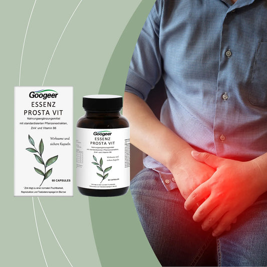 Googeer Prostate & Bladder Care Capsules – Zinc, B6 & Herbal Support for Men (60 Count)