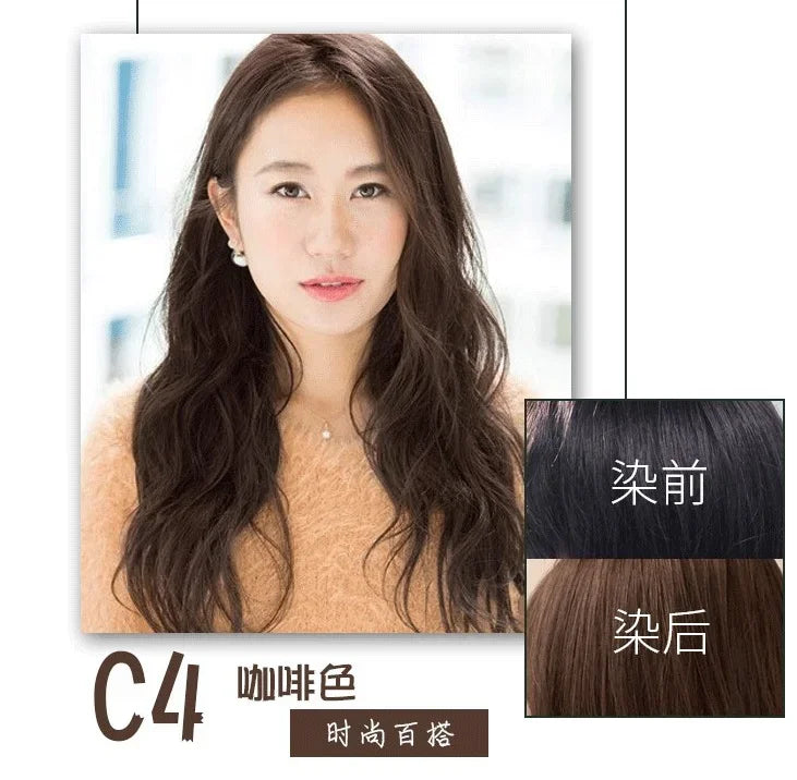 MEIDU 500ml One black hair dye shampoo white to black Dyeing and fixing hair color plant bubble hair dye cream Self dyeing at home