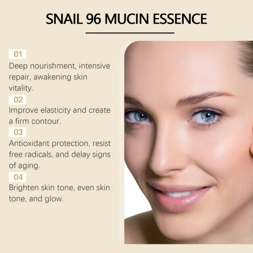 OUHOE Snail 96 Mucin Essence – Acne & Scar Repair, Pore Refining Serum