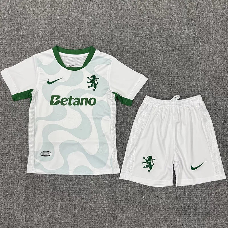 2025-26 Sporting Lizbon Home Kids Player Version Soccer Jersey