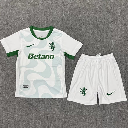 2025-26 Sporting Lizbon Home Kids Player Version Soccer Jersey