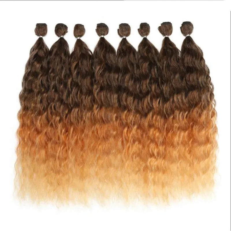 20'' Long Curly High-Temperature Fiber Wig – Synthetic Hair Extension for Women