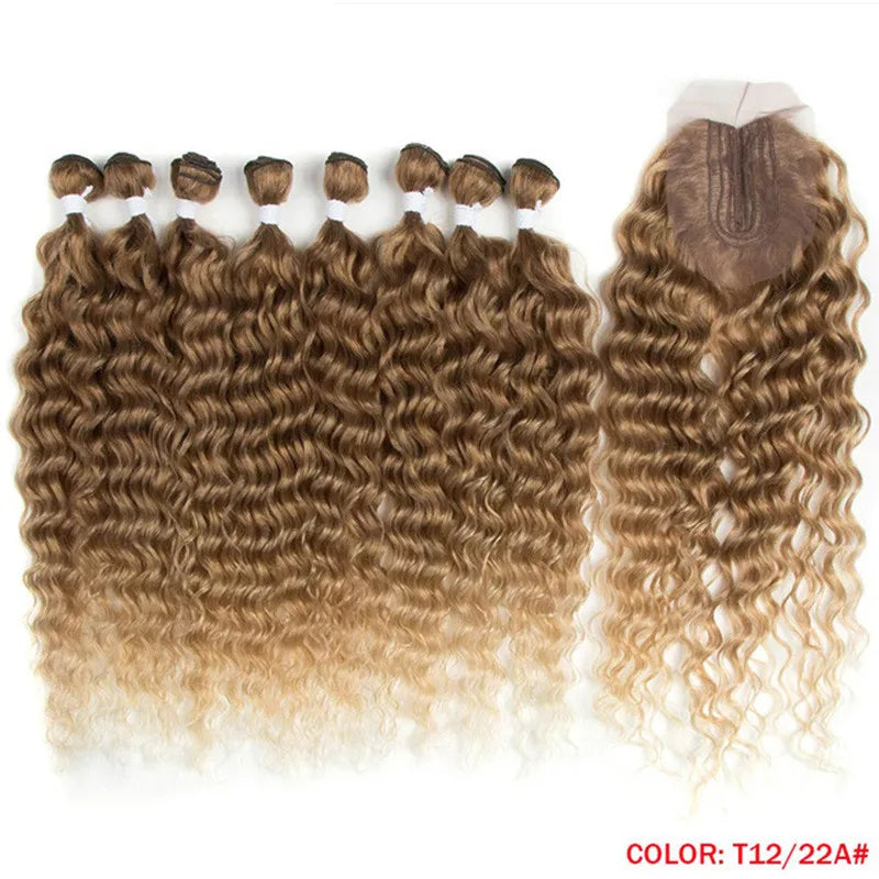 20'' Long Curly High-Temperature Fiber Wig – Synthetic Hair Extension for Women