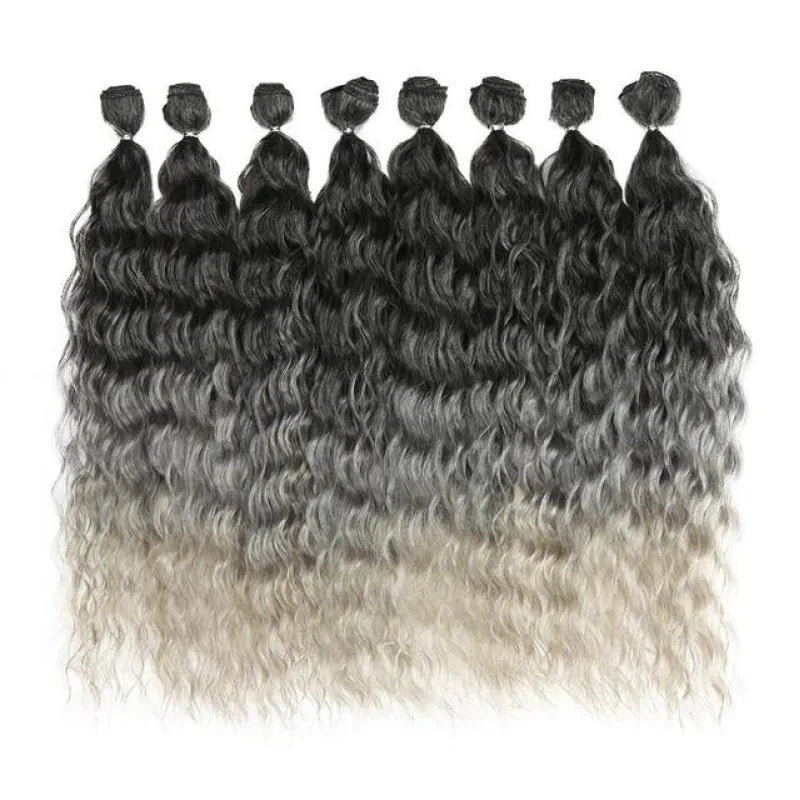20'' Long Curly High-Temperature Fiber Wig – Synthetic Hair Extension for Women