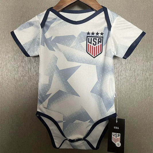 2025-26 USA Home Baby Player Soccer Jersey Suit - USA Baby Kit