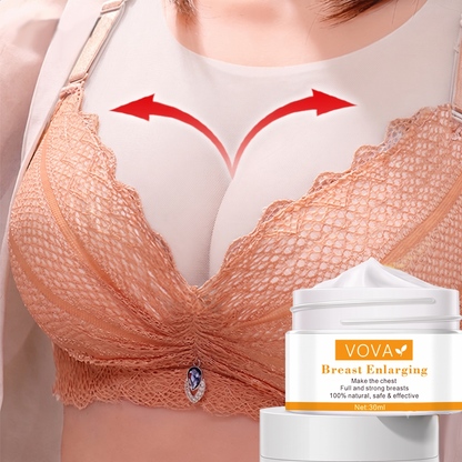 VOVA Natural Rose & Tremella Breast Firming Cream - Advanced Botanical Bust Contouring, Elasticity Restoring & Shaping Daily Treatment (30ml)