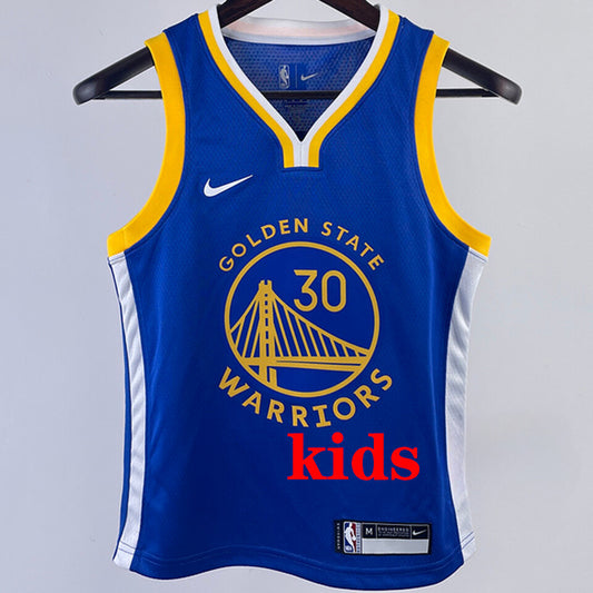 Golden State Warriors CURRY #30 Blue Kids NBA Jersey