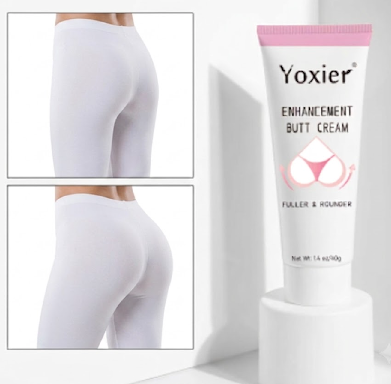 Yoxier Premium Hip Enlarging & Firming Cream - Advanced Hydrolyzed Collagen & Kigelia Africana Booty Toning Formula (40g)