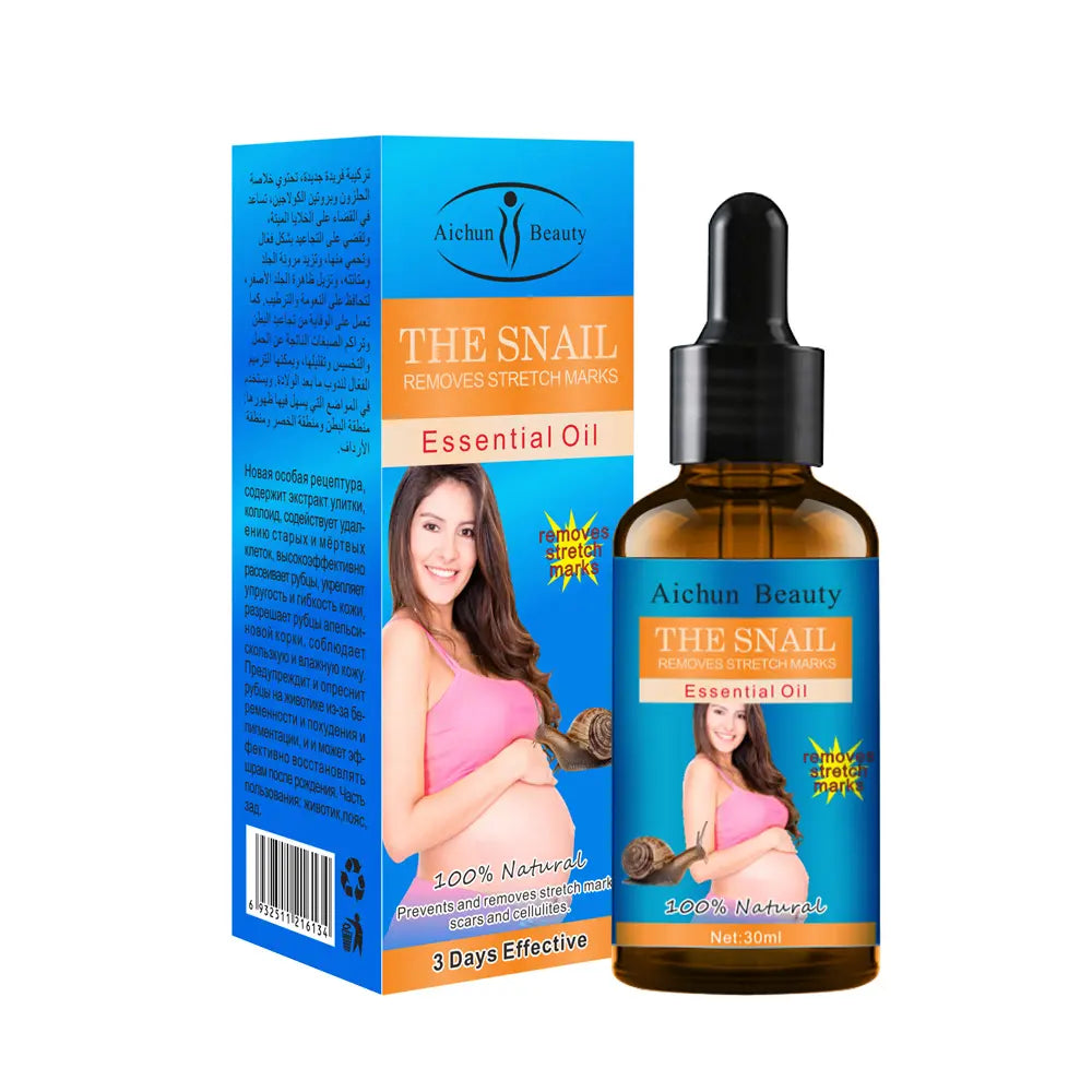 AICHUN BEAUTY Snail Belly Massage Oil (30ml) – Postpartum Skin Toning & Stretch Mark Appearance