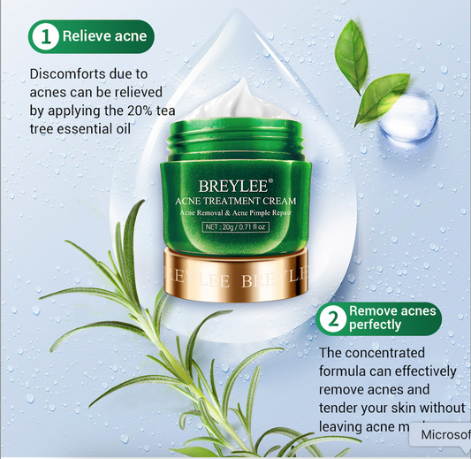 BREYLEE Tea Tree Clarifying Moisturizer – Gentle Blemish Control, Pore Refiner & Balancing Face Cream (40g - Buy 3, Pay 2!)