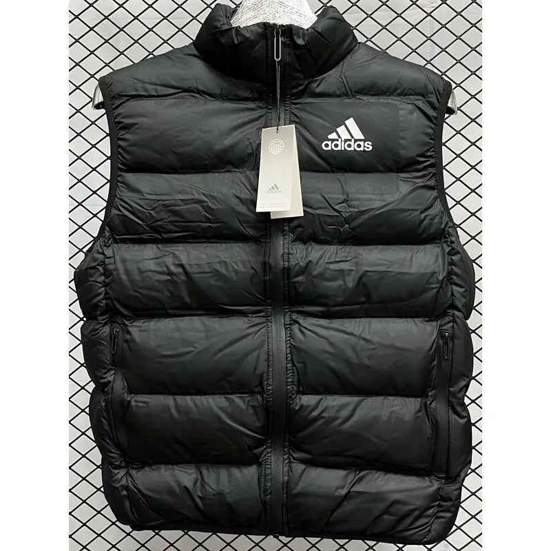 Adidas Black Cotton Jacket Vest (Waistcoat)
