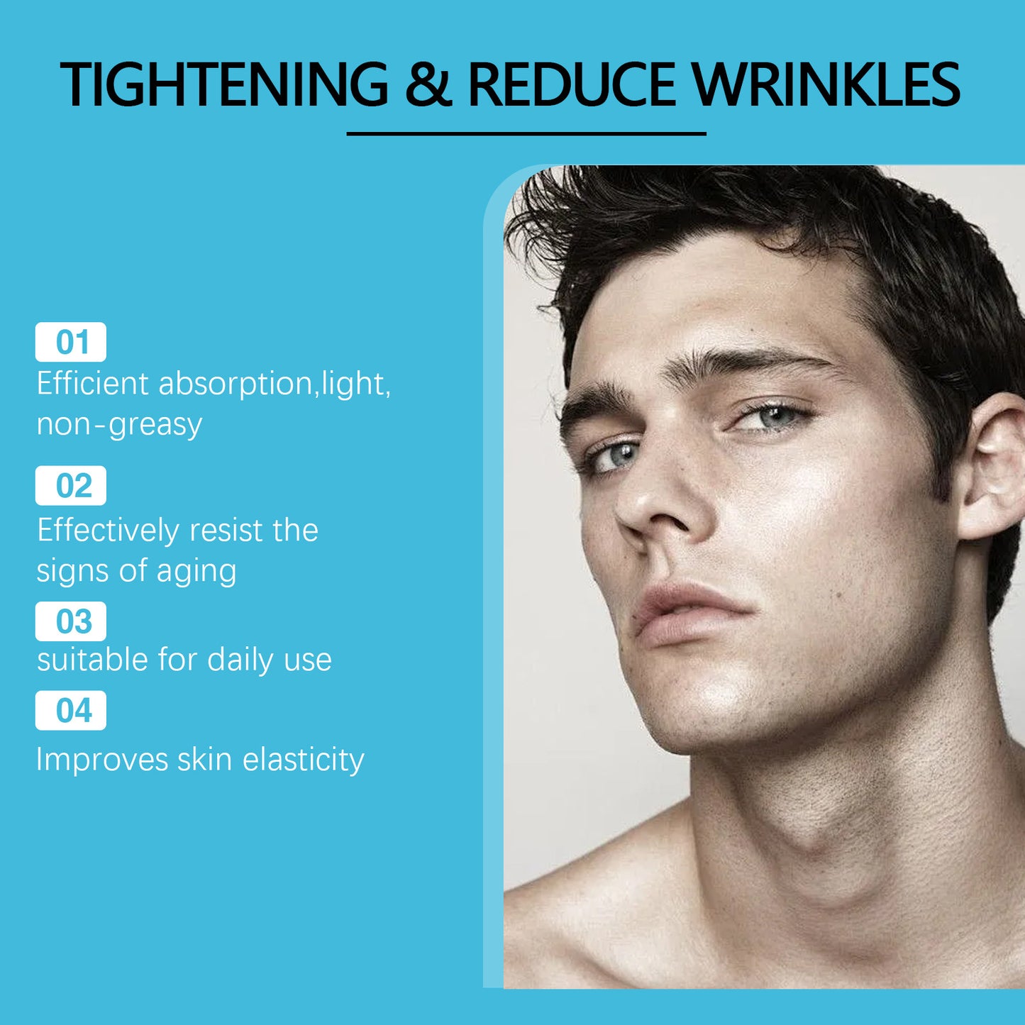 East Moon Men's Retinol & Collagen Face Cream: Anti-Aging, Deep Hydration & Skin Tightening (50g)