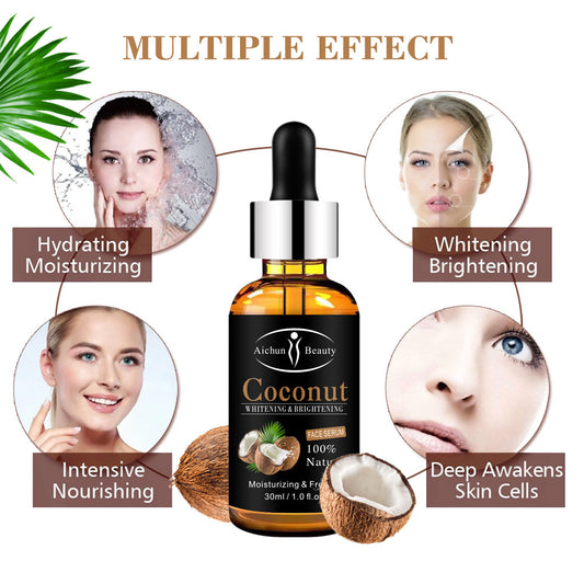 AICHUN BEAUTY Coconut Face Whitening Serum – Brightening, Moisturizing & Dark Spot Reduction (30ml)