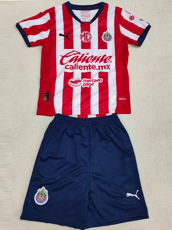 2025 Chivas Home Kids Soccer Jersey