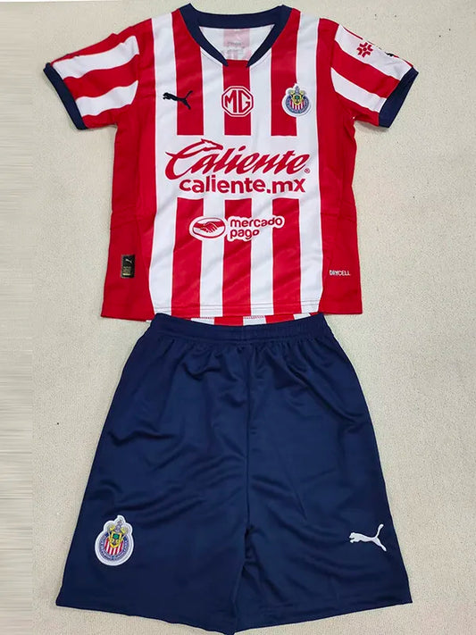 2025 Chivas Home Kids Soccer Jersey
