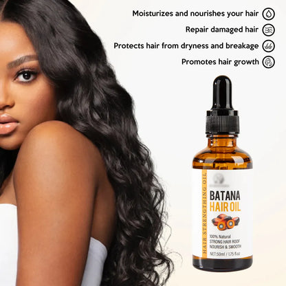 African Hair Growth Products - 100% Pure Batana Hair Growth Oil for Hair Loss Prevention, Strengthens and Extends Hair, Prevents Breakage