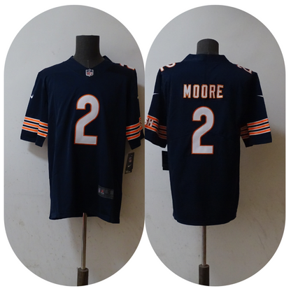 NFL Chicago Bears Williams, Odunze, Payton, Moore, Fields  and Customize Name/Number Jerseys - Quality Fabric Jersey
