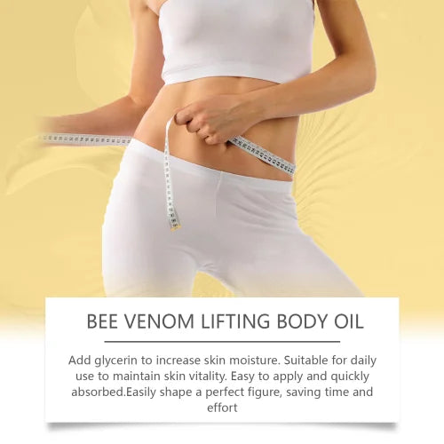 Bee Venom Firming Body Oil – Daily Nourishing Massage Oil with Vitamin C & E for Radiant, Elastic Skin
