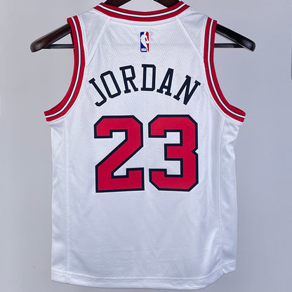 Chicago Bulls JORDAN #23 White Kids NBA Jersey