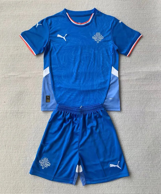 2024-25 Iceland Home Kids Soccer Jersey