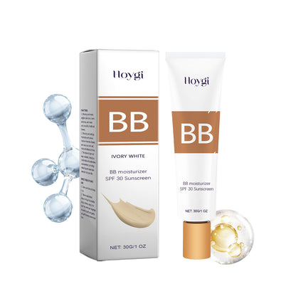 Protective BB Cream Concealer – Lightweight Liquid Foundation (30g) in Natural, Ivory, Wheat Shades