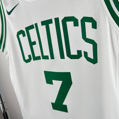 Celtics BROWN #7 White Kids NBA Jersey