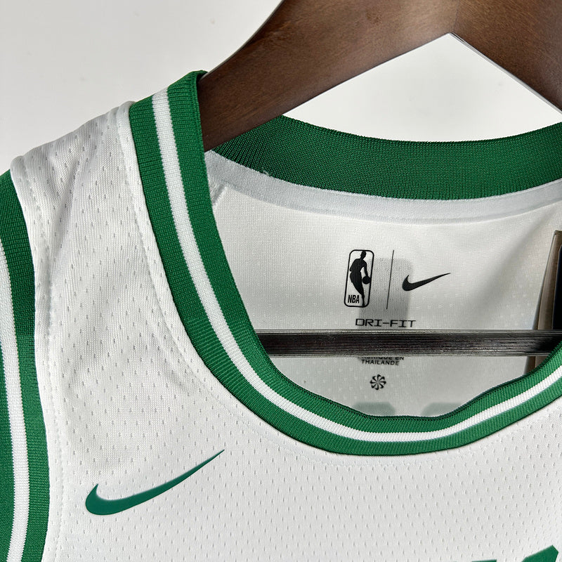 Celtics BROWN #7 White Kids NBA Jersey
