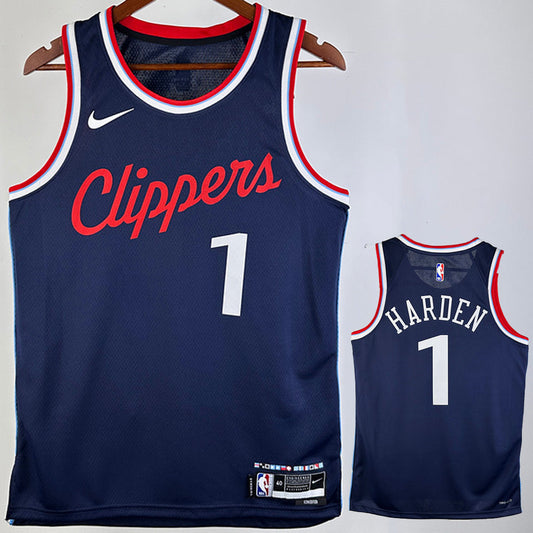 Clippers HARDEN #1 Sapphire Blue NBA Jerseys