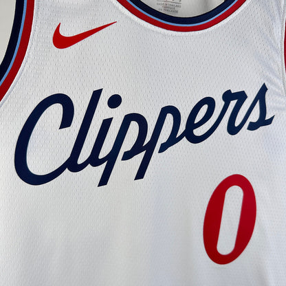 Clippers WESTBROOK #0 White NBA Jerseys