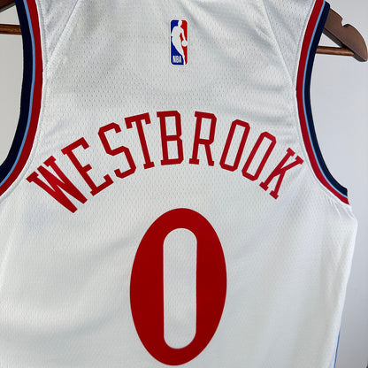 2024/25 Clippers WESTBROOK #0 White NBA Jerseys