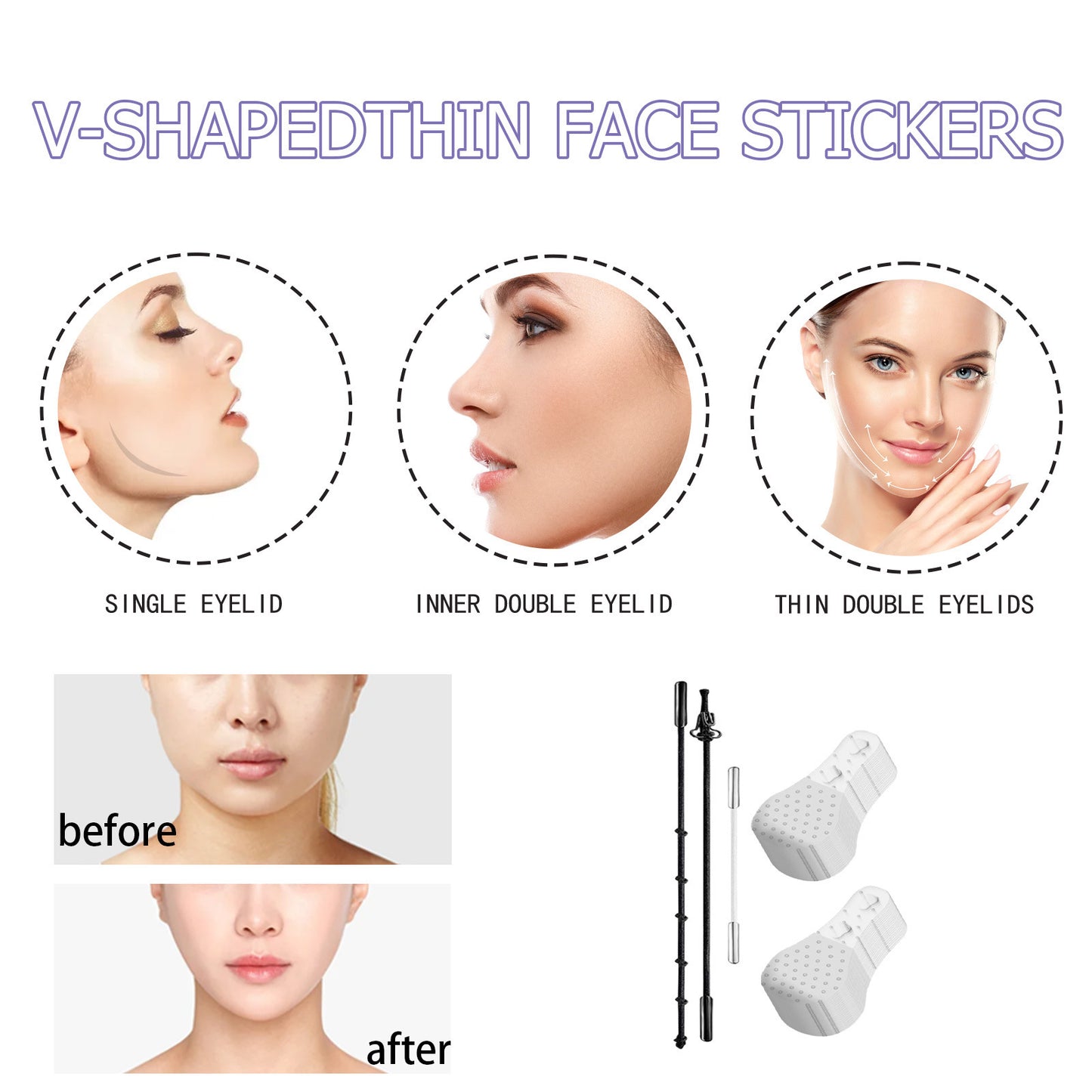 Facial Invisible Lifting Patch Shaping And Firming The Face