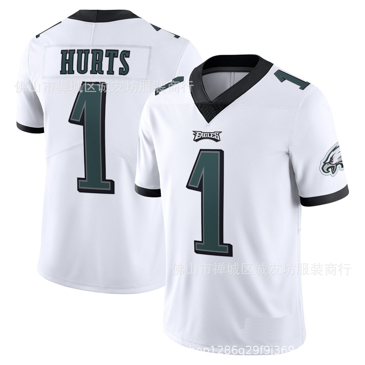 Rugby Jersey Eagle  Black, Green, White - HURTS, WENTZ