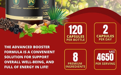 Complejo DUWZGU 11 en 1 de Saw Palmetto: Apoyo para la próstata, la función urinaria y el cabello para hombres (168 cápsulas veganas)