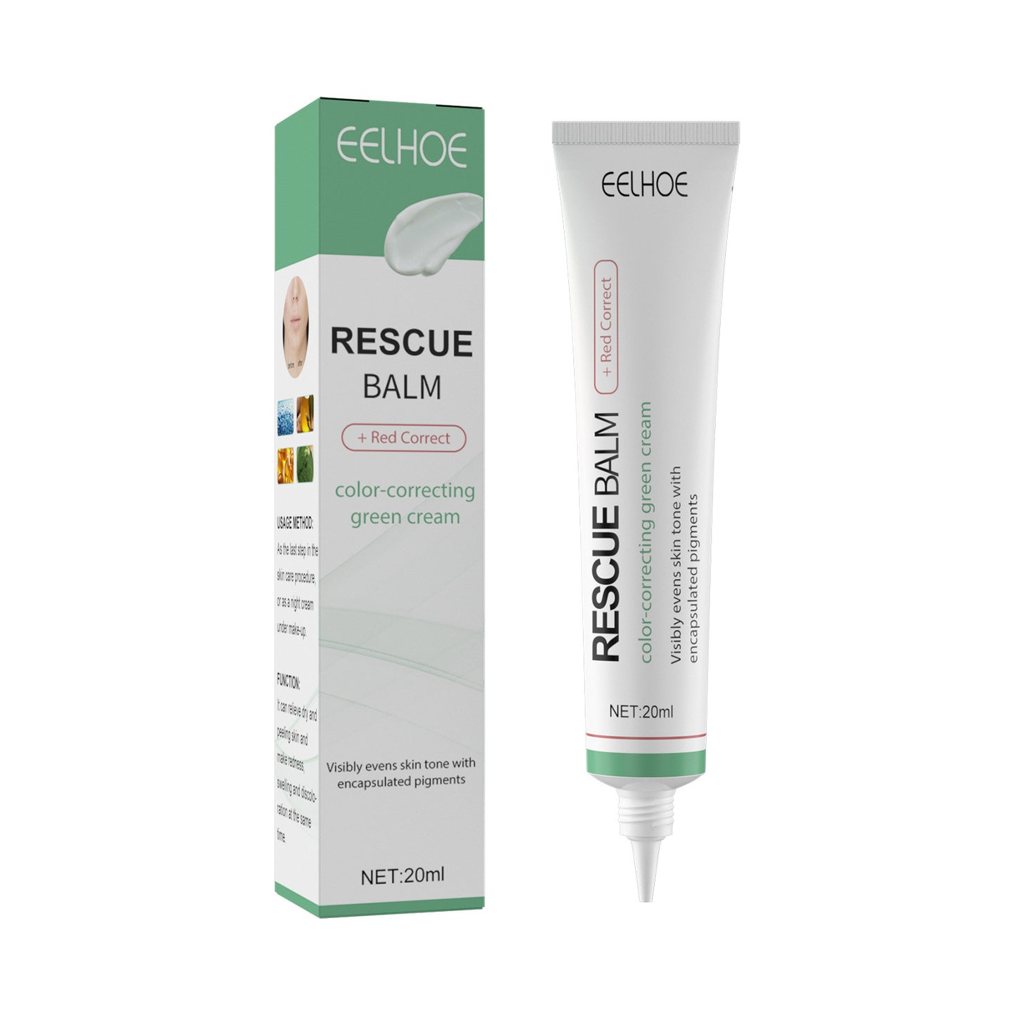 EELHOE Advanced Color Correcting Rescue Balm – Redness Relief, Smoothing & Evening Face Gel