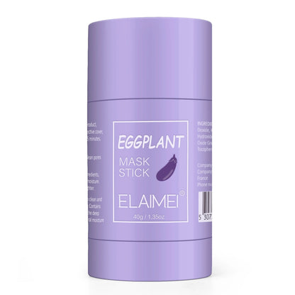 ELEIMEI Eggplant, Hyaluronic Acid, Green Tea, Strawberry, Vitamin C, Coffee Infused Moisturizing and Oil-Control Face Cleansing Mask