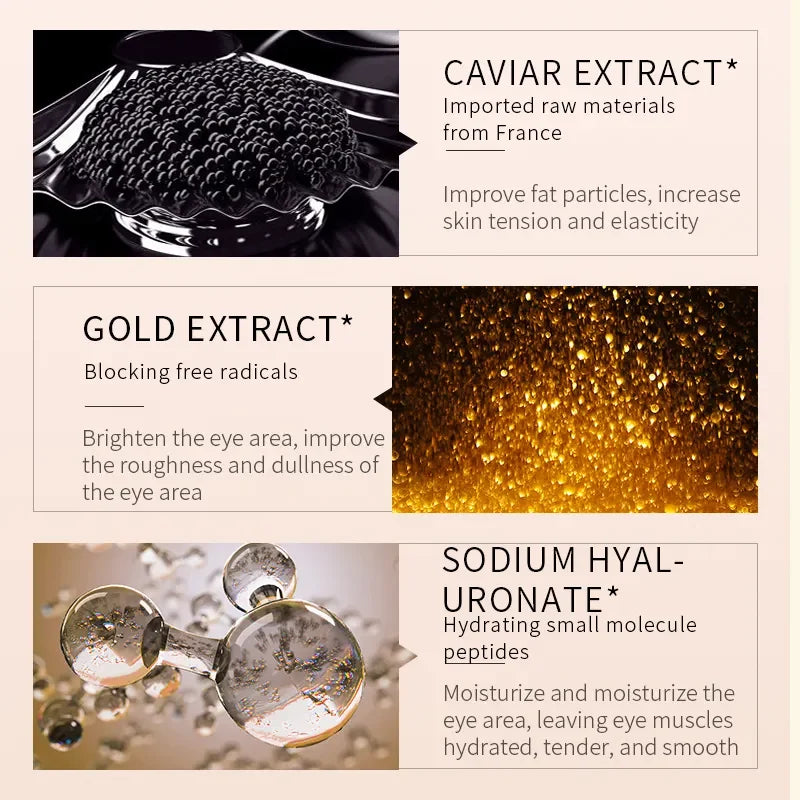 JOMTAM Electric Caviar Eye Cream: Anti-Aging, Dark Circle Reduction & Firming with Gold & Collagen (20g)
