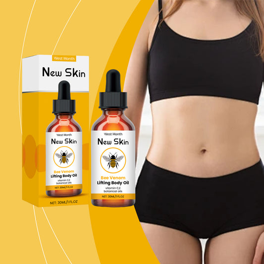 Bee Venom Firming Body Oil – Daily Nourishing Massage Oil with Vitamin C & E for Radiant, Elastic Skin
