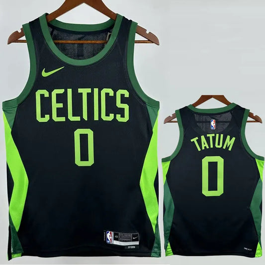 CELTICS TATUM #0 Black City Edition Top Quality Hot Pressing NBA Jersey
