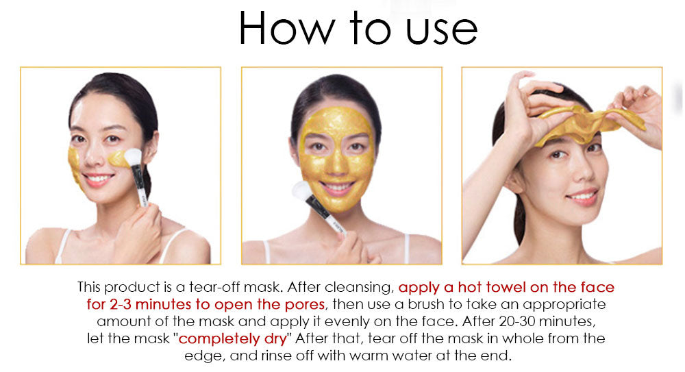 YOXIER Collagen 24K Gold Facial Mask Moisturizing, Blackhead and Acne Remover, Anti-Oxidation, Anti-Aging Skin Care Mask