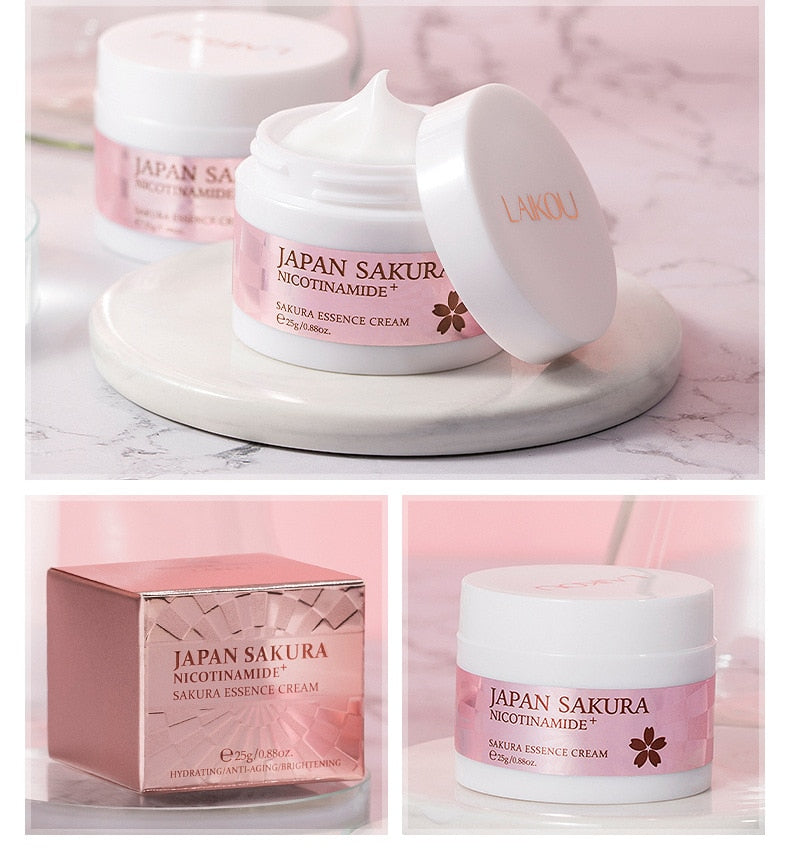 LAIKOU - FRENCH SNAIL JAPAN SAKURA Moisturizing Hyaluronic Acid Snail Extract 24K GOLD Anti-Wrinkle Care Set - Buy 3, Pay for 2