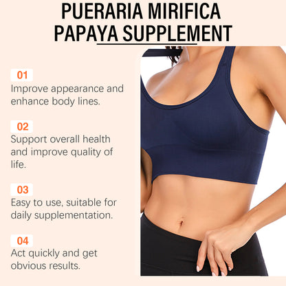 Googeer Pueraria Mirifica Papaya Supplement - Premium Breast Fullness, Skin Elasticity & Hormone Balance Support Drops (30ml)