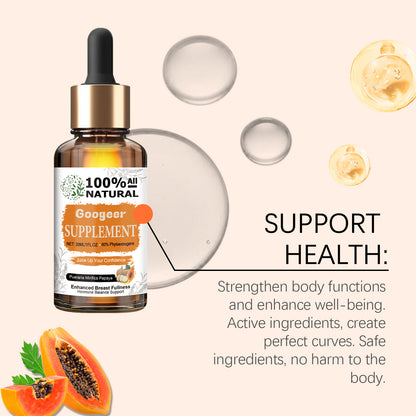 Googeer Pueraria Mirifica Papaya Supplement - Premium Breast Fullness, Skin Elasticity & Hormone Balance Support Drops (30ml)