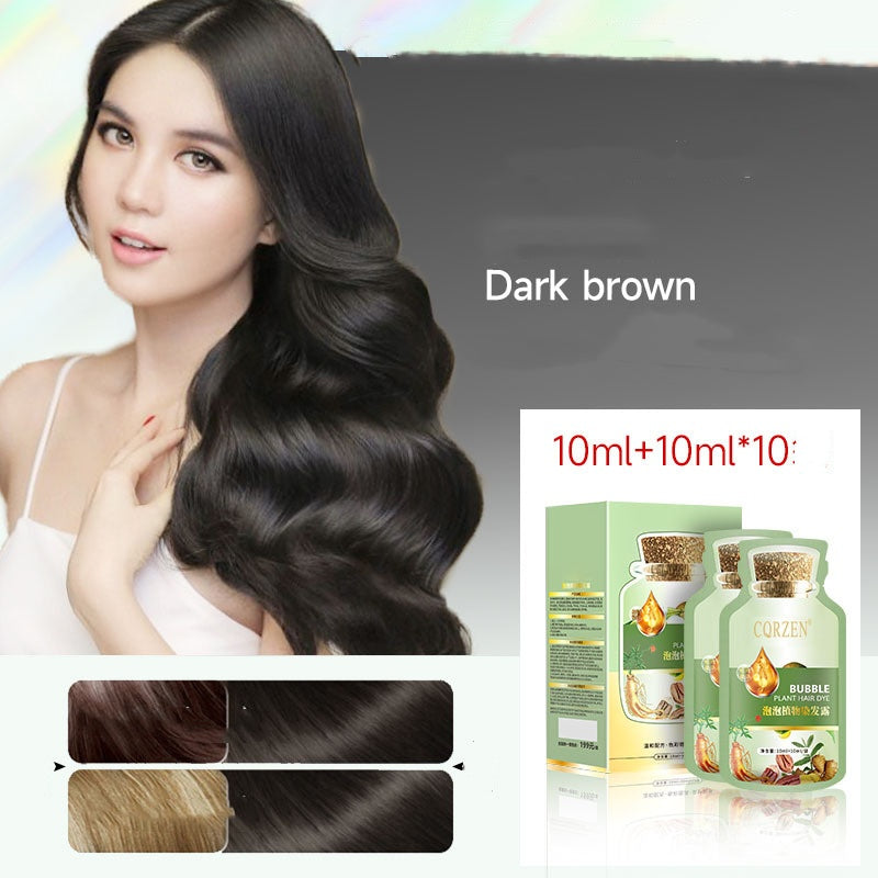 CORZEN Plant Bubble Hair Dye (200ml) – Ammonia-Free, Easy Foam Application, Natural Hair Color