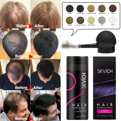 SEVICH Powder Extension Thinning Thickening Hair Growth - Instant Hair Density, Volume Boost Powder