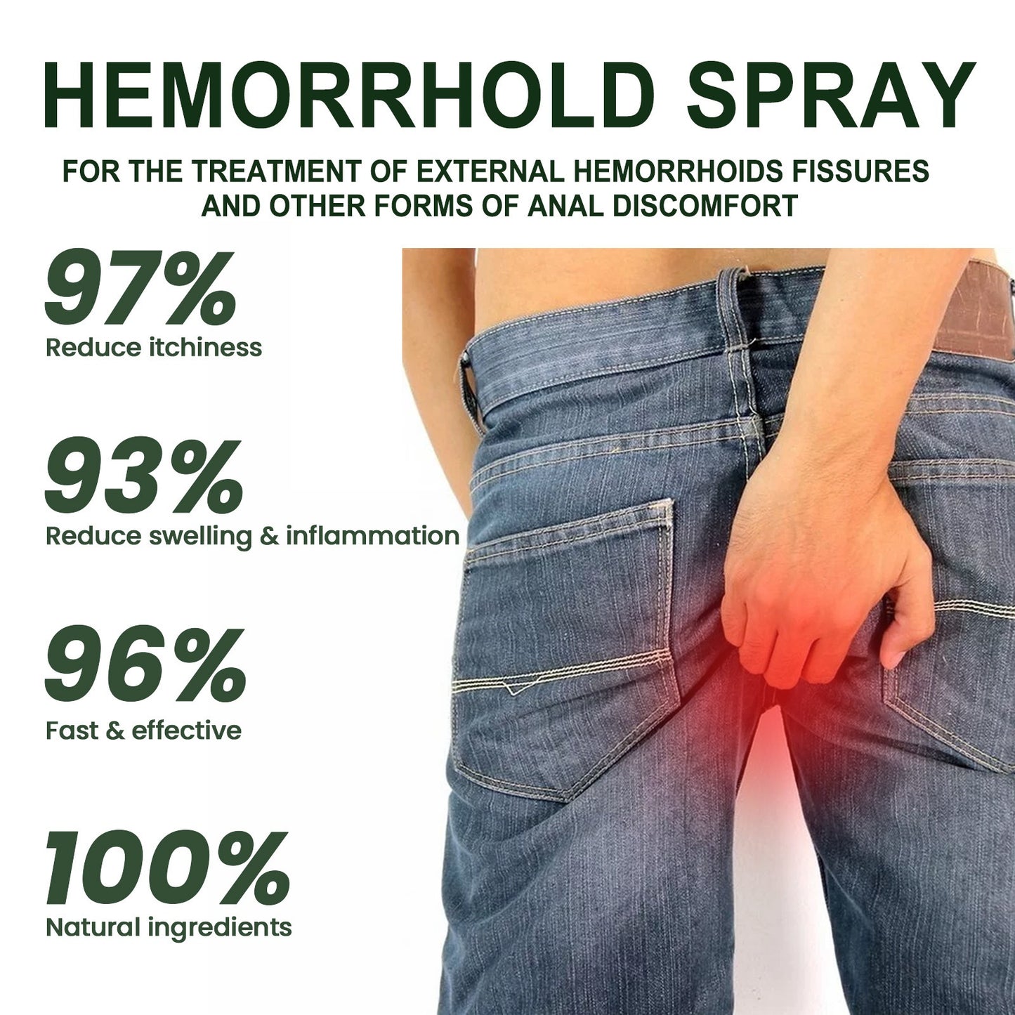 EELHOE Fast-Acting Hemorrhoid Relief Spray – Herbal Support for Internal, External & Mixed Hemorrhoids