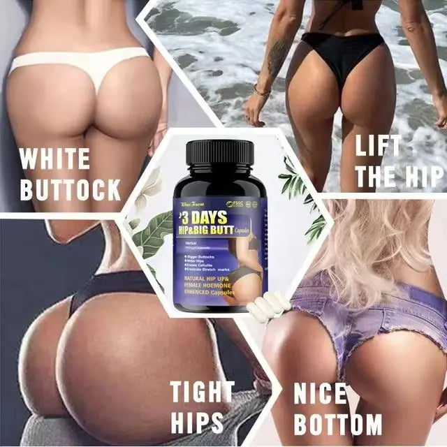 3-day Buttock Capsule Booster Pill - Bigger, Fuller & Natural Looking Buttocks